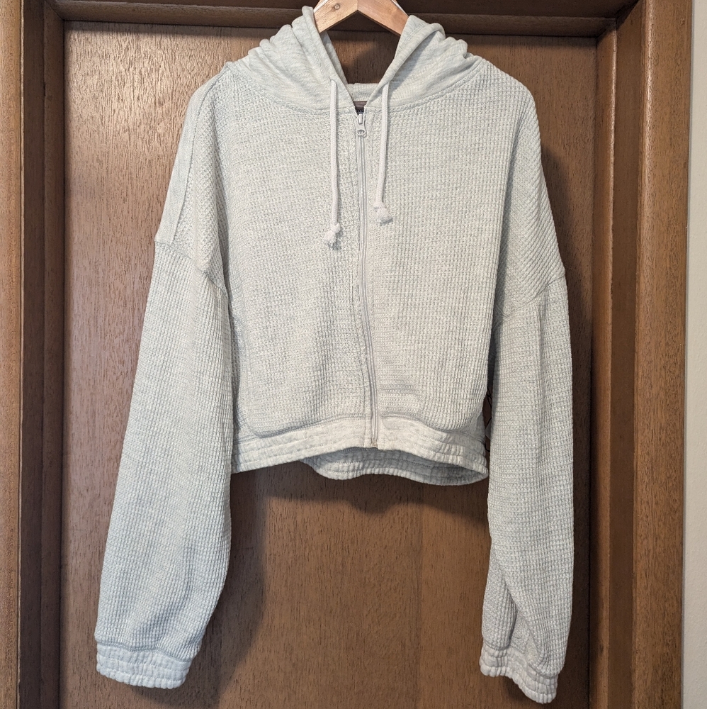 Cropped Zip Up Hoodie